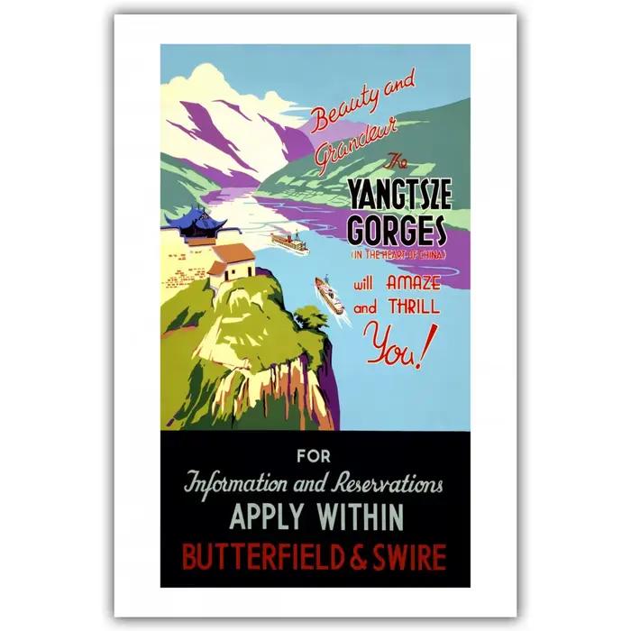 Affiche de voyage vintage, Cannes, Chine, Congo, CriferrCuba