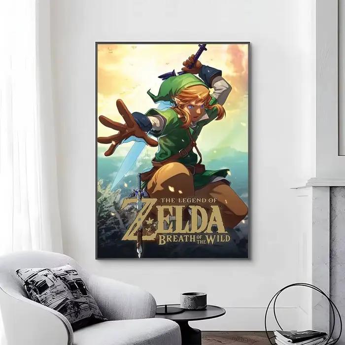 Affiches autocollantes imperméables pour jeux vidéo Anime L-Legend Z-Zeldas, idéales pour la décorat