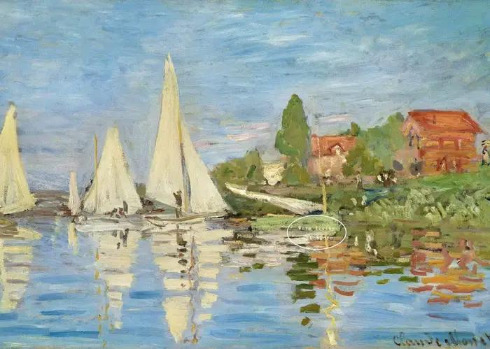 Célèbre Claude Monet œuvre toile peinture bateau bateau mer paysage affiches imprime mur Art photo c