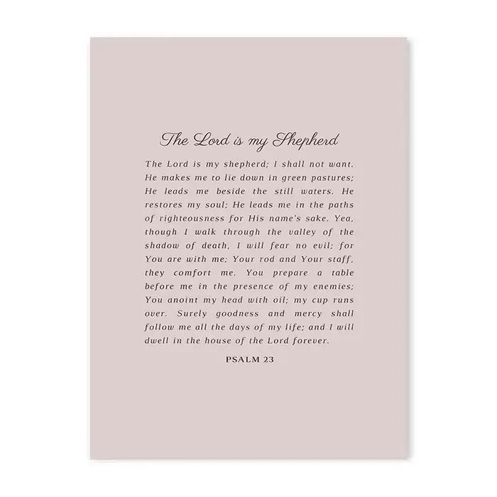 Toile de peinture de jardin avec nœud Boho rose, écriture de la Bible chrétienne, affiche d'art, gal
