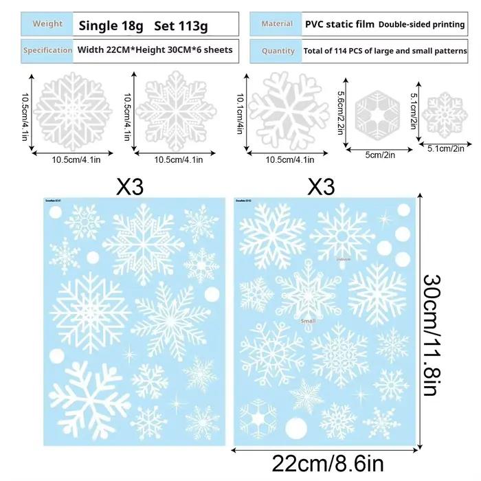 Autocollant de décoration de fenêtre de flocon de neige blanc pour la maison, autocollants muraux jo