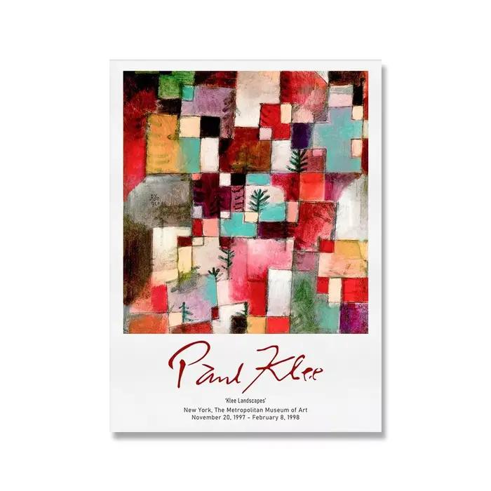 Art mural abstrait moderne, esthétique, Paul Klee, minimaliste, coloré, impression sur toile HD, déc
