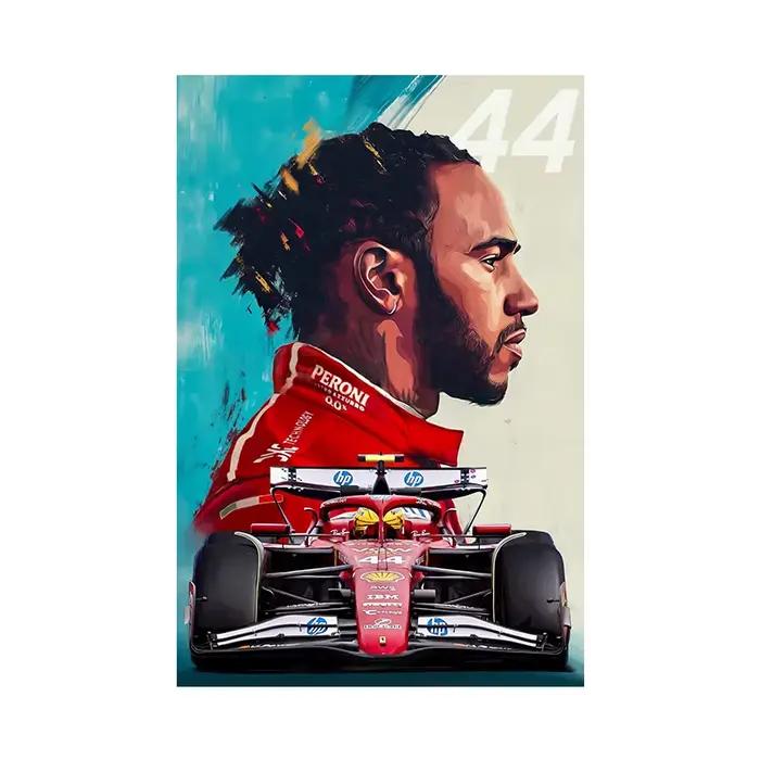 Affiche de Portrait de Grand Prix de formule de saison 2025, Graffiti de course, peinture sur toile,