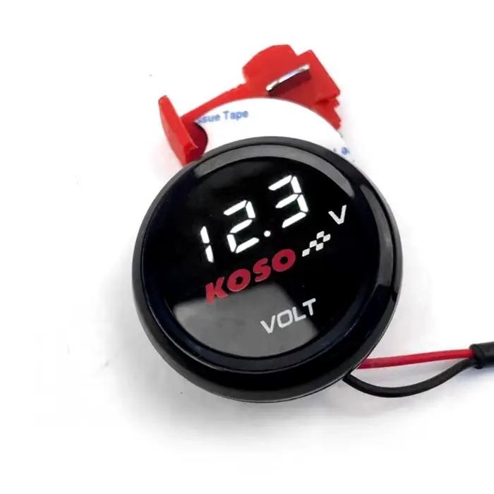 Voltmètre rond LED 10-150v, batterie de voiture électrique, Table d'affichage modifiée pour moto, ac
