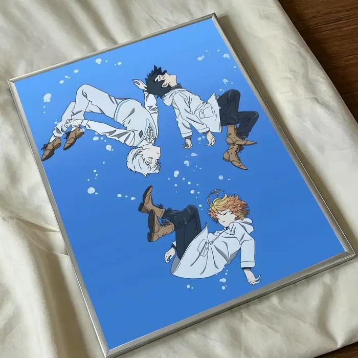 Affiche artistique et élégante de l'anime T-The P-Promised N-Neverland, décoration murale pour la ma