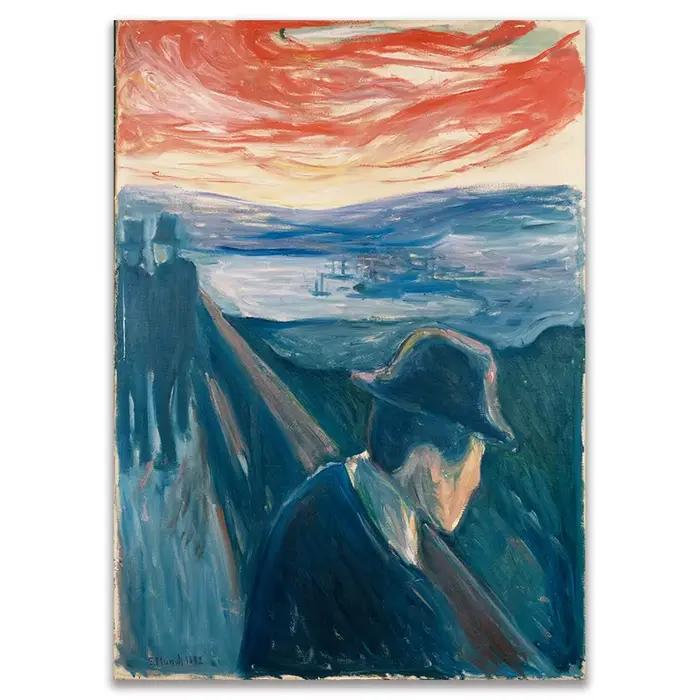 Artiste Edvard Munch Art classique désespoir impressions sur toile peinture affiche photos murales p