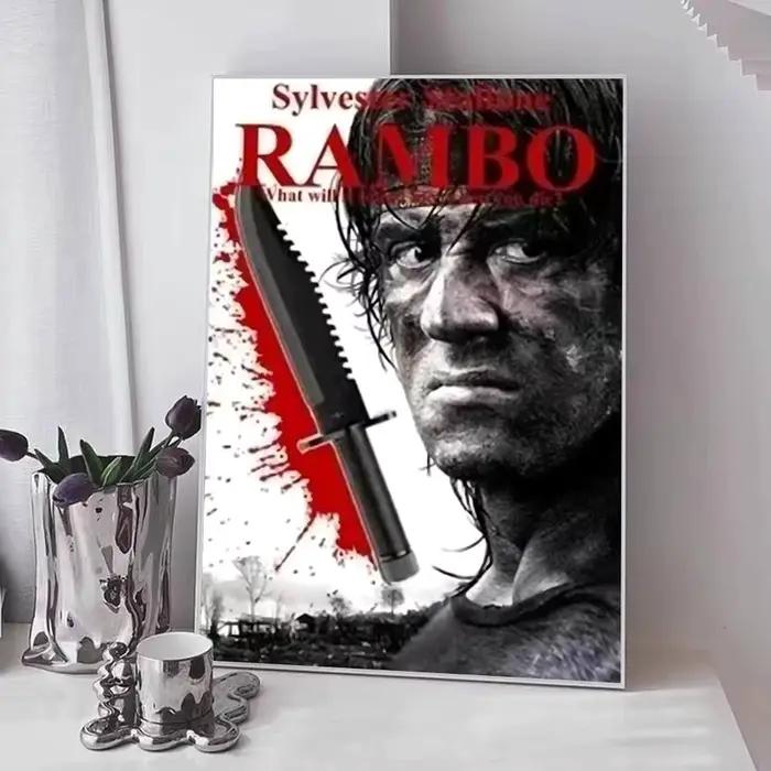 1 pièce - Affiche de film classique Rambo : Premier sang - Décoration murale vintage pour salon et b