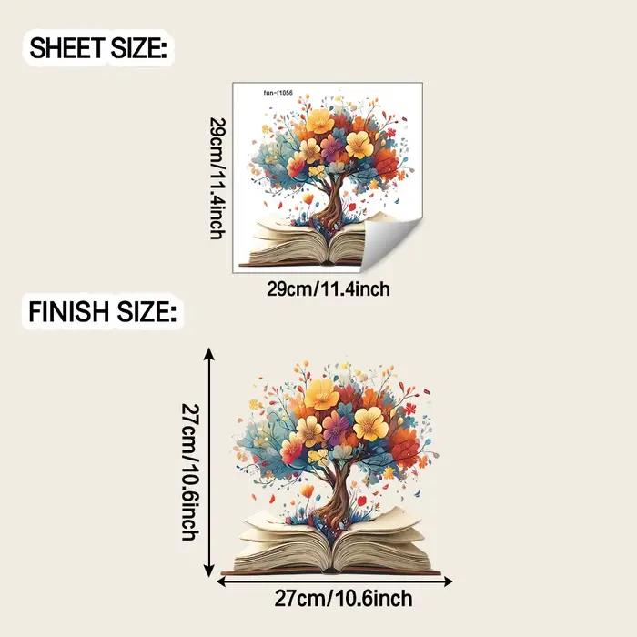 Les autocollants muraux fleurs et arbres du livre conviennent à la décoration murale dans le bureau.