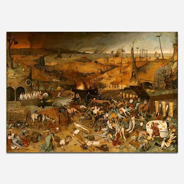 Pieter Bruegel-Peinture sur Toile Imprimée, Triomphe de la Mort, Art Mural Moderne Classique, Cadeau
