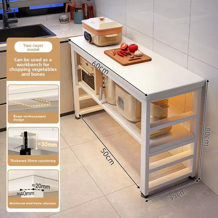 Étagère de rangement de cuisine en métal, support organisateur pour four à micro-ondes, meuble de ga