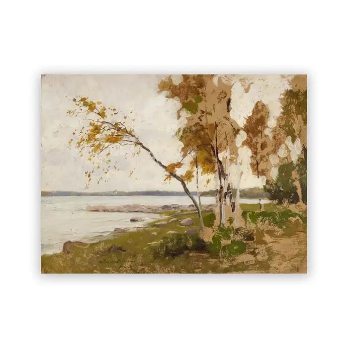 Peinture à l'huile de paysage de ferme d'automne Vintage, images d'art naturel d'automne, affiches r