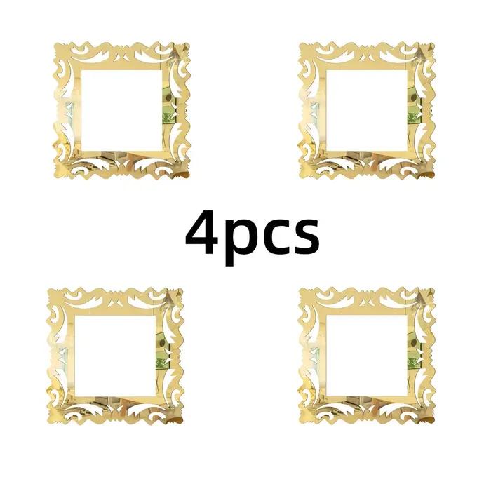 4 pièces 15X15cm interrupteur autocollant décor à la maison Stickers muraux décor salon miroir Style