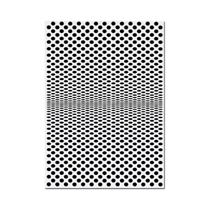 Art d'illusion d'optique: impressions géométriques abstraites en noir et blanc, impressions d'art co