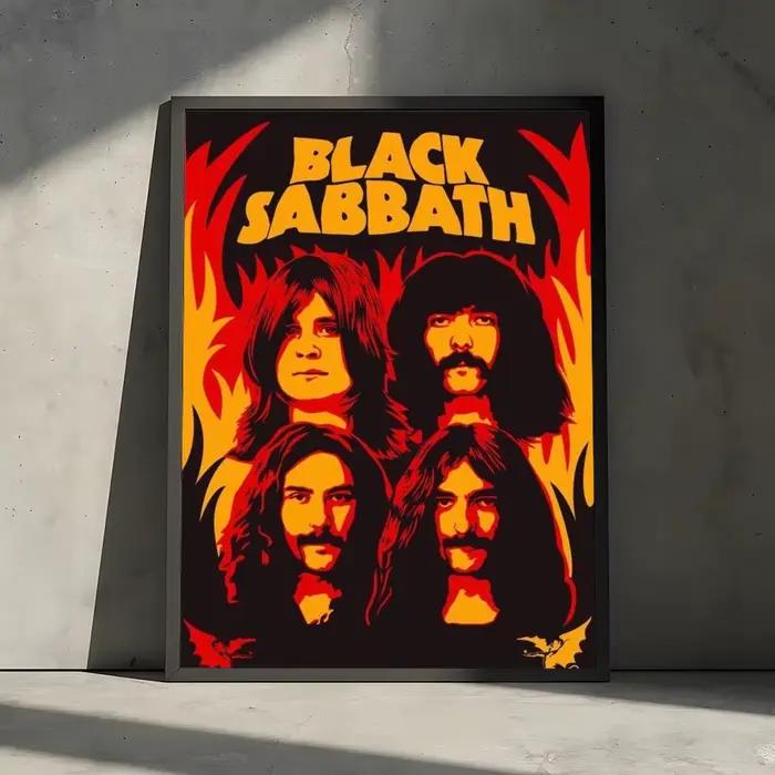 Affiche décorative de groupe de rock B-Black Sabbaths, autocollants muraux décoratifs, impression Ph
