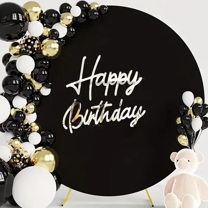 Autocollant Mural Miroir Acrylique Joyeux Anniversaire pour Décoration de Chambre, Fond de Fête d'An
