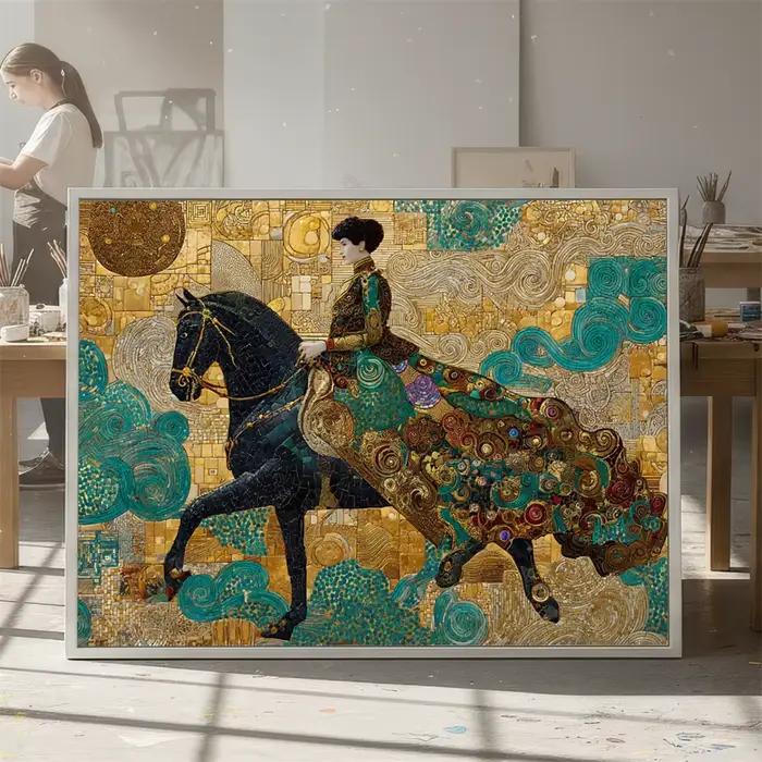 Peinture sur toile Gustav Klimt Femme allongée, Nouveau Art Mural, Impressions Scène de Lecture Élég
