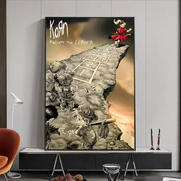 Affiche murale Band Korn, autocollant mural imperméable, auto-adhésif, Art HD, décoration de chambre