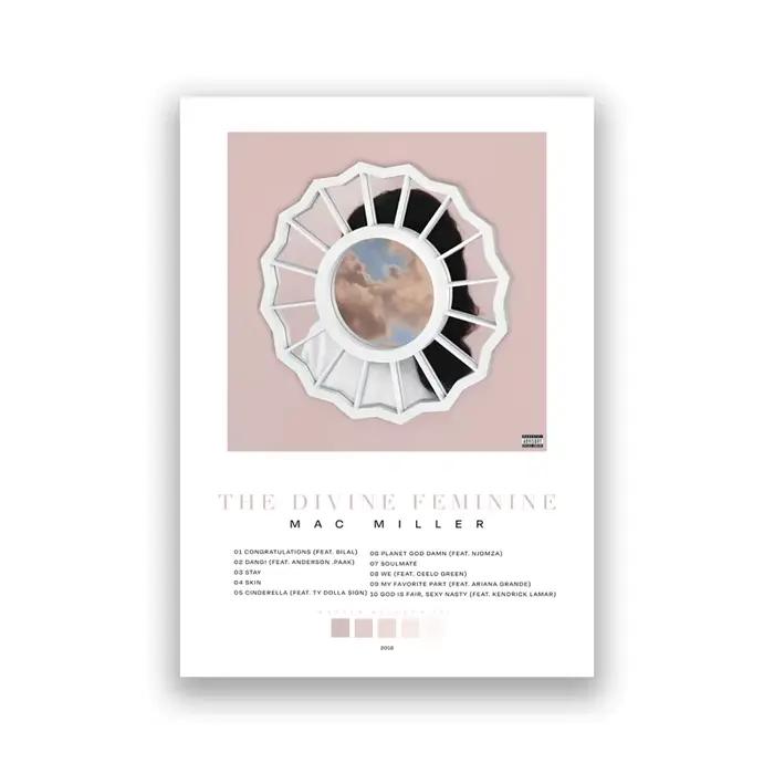 Affiche d'album The Divine Feminine MAC MILLER, peinture sur toile d'art mural de musique, imprimés,