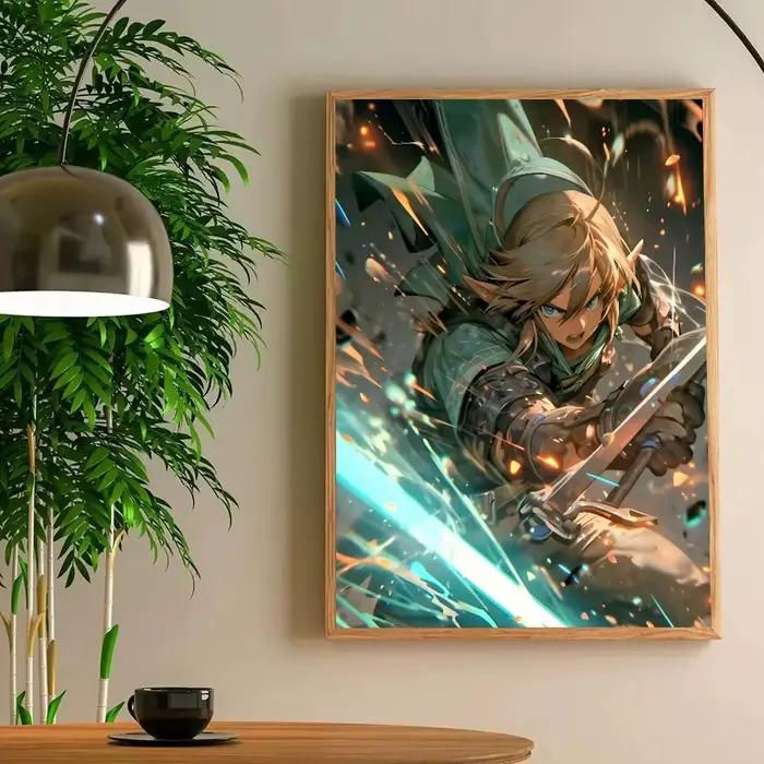 Peinture à l'huile par numéros Anime légende de z-elda, décoration murale pour la maison, chambre à 