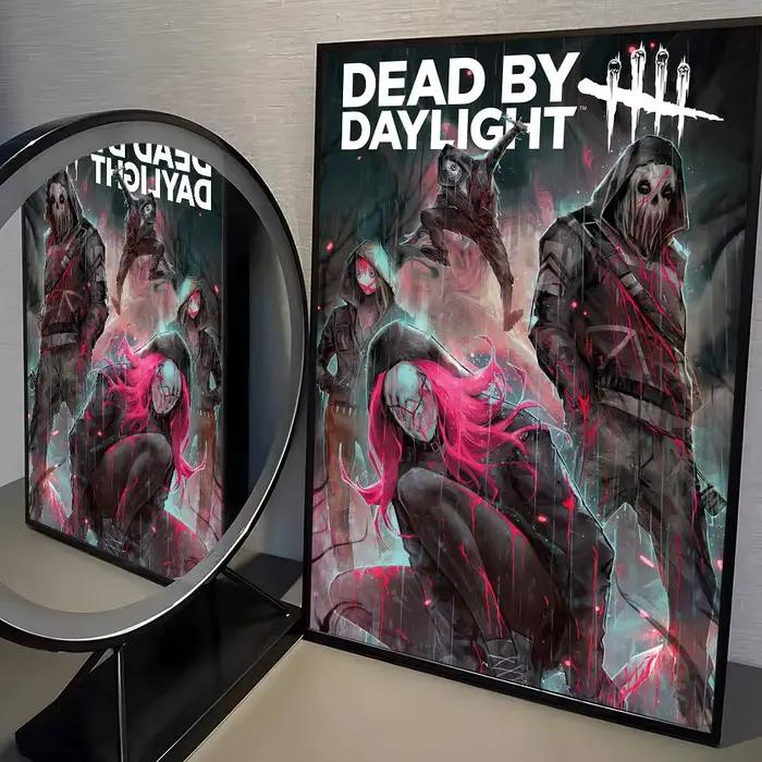 Affiche d'horreur de jeu D-Dead By D-Daylight, mur collant, imperméable, décoration esthétique pour 