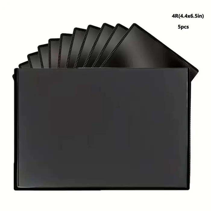 Cadres photo magnétiques noirs 2R/4R/5R avec une poche transparente adaptés aux réfrigérateurs, aux 
