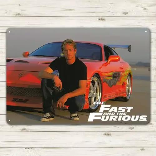 Affiche en métal du film Fast And Furious, Plaque en étain 20x30cm