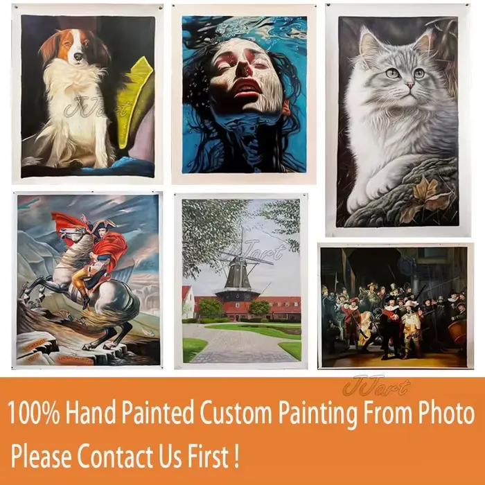 Personnalisation d'image, peinture à l'huile sur toile personnalisée à partir de photos, mariage, po
