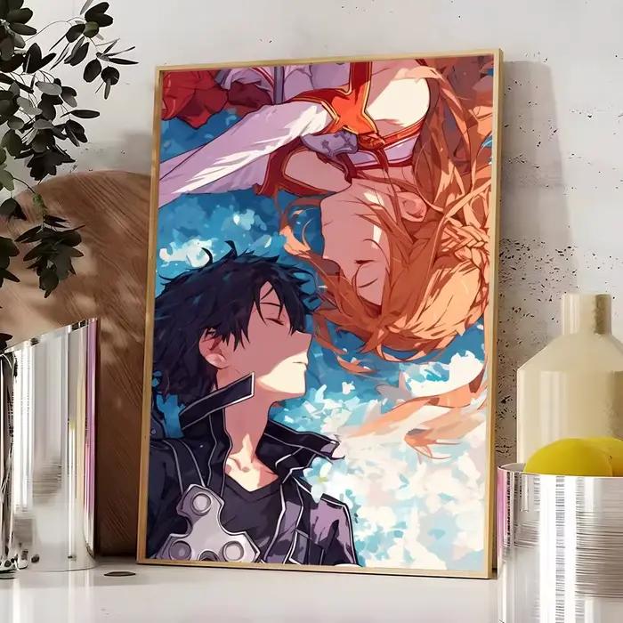 Affiche murale en toile d'art mural, décoration intérieure de chambre à coucher, peinture calligraph