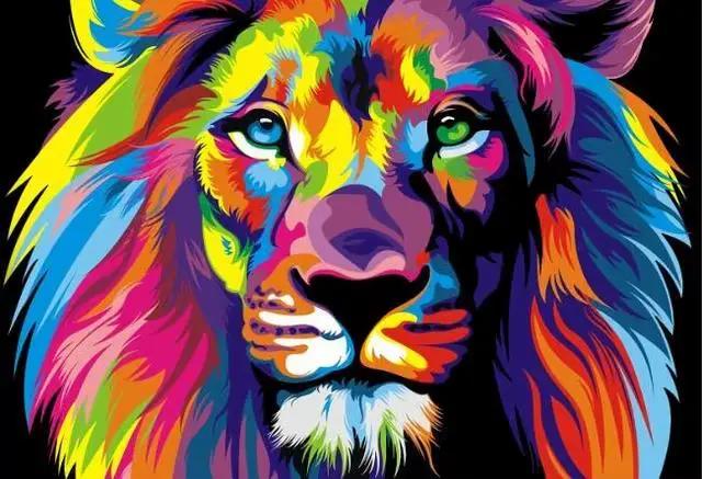 Toile imprimée Lion dans un costume, peinture de queue de billard, image murale d'animal pour salon,