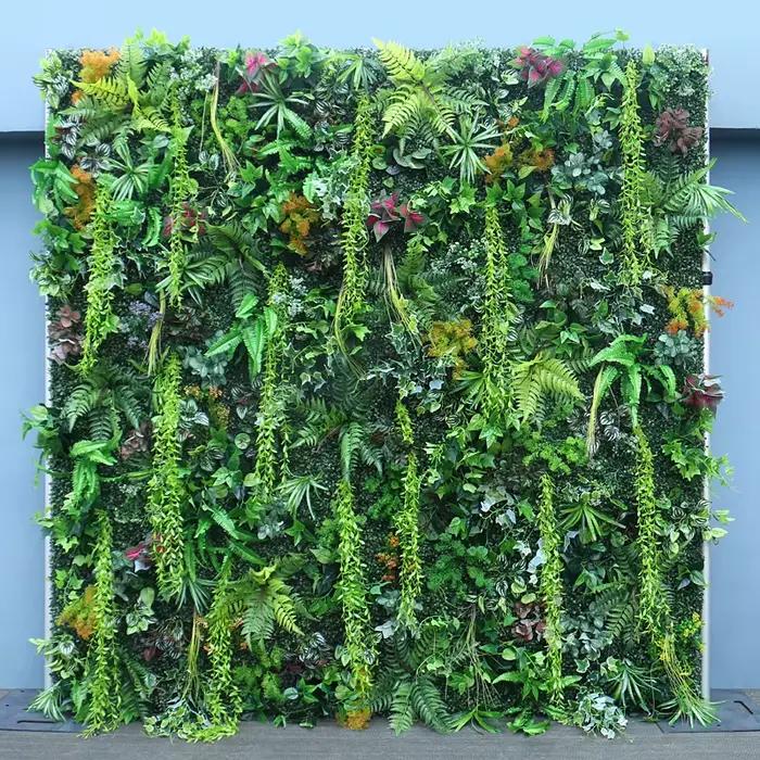 5D plantes vertes gazon mur enroulable tissu tissu fleur mur extérieur pelouse fête de mariage ridea