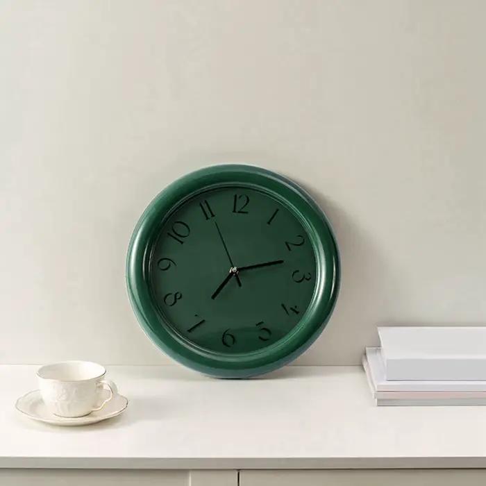 Horloge murale sans tic-tac, horloge décorative moderne rustique, horloge ronde, petite horloge pour