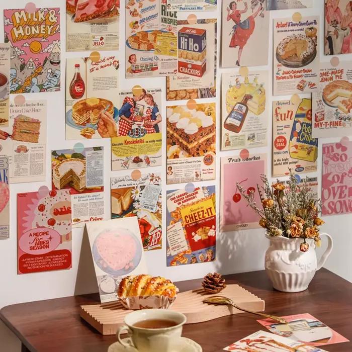 30 pièces bricolage affiche décorative Art mural, Ins Vintage pain vieux journaux photos décoration 