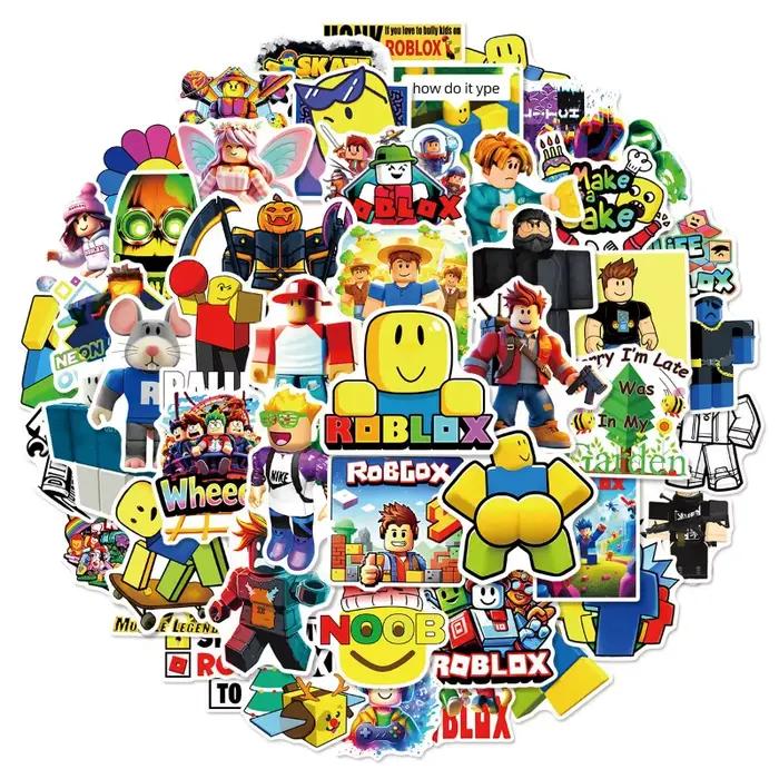 Nouveaux autocollants créatifs imperméables pour décoration de carnet, thème Roblox, vente en gros
