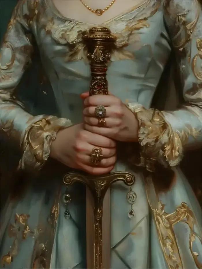 Tableaux sur toile de femmes victoriennes maximalistes, portraits d'art baroque, affiches de mode ré