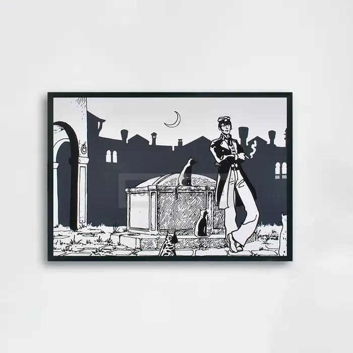 Affiche de bande dessinée Corto maltais, Illustration de Hugo PRATT, imprimés sur toile, peinture mu