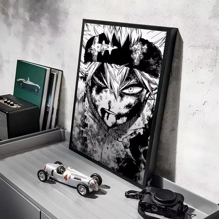 Affiche décorative murale Anime B-Black Clover, autocollants d'art mural, impression photo pour la d