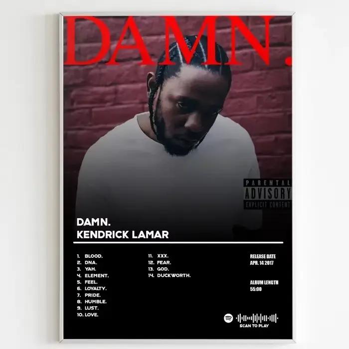 Album de musique chaude Star Eminem Drake The Weeknd Starboy affiche Hip Hop toile peinture Art pour