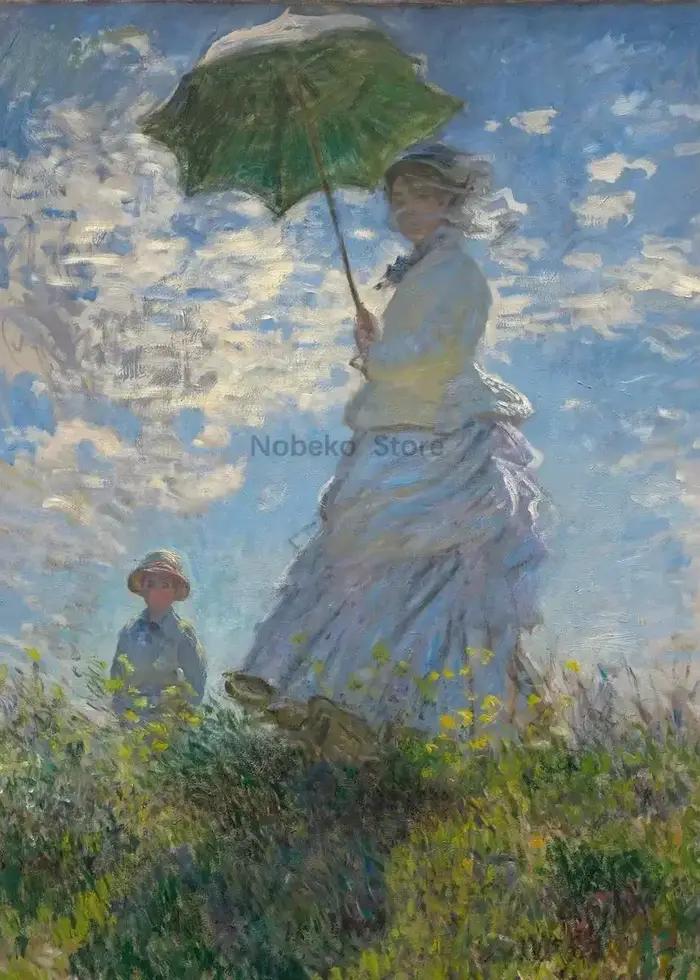 AZNM Claude Monet Affiche d'art impressionniste, impressions sur toile pour une décoration murale él
