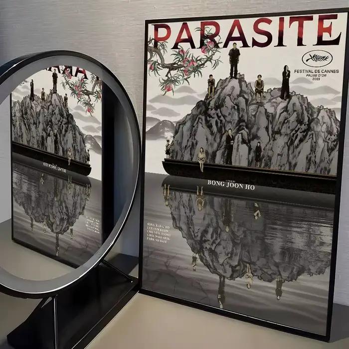 Affiche de films coréens p-parasite HD, décoration murale collante, étanche, pour la maison, le salo