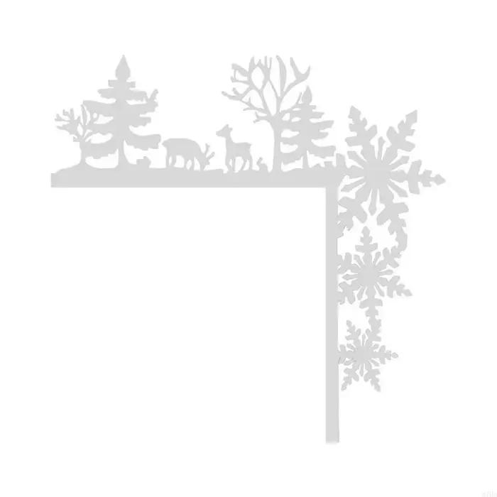 Toppers porte en métal Décoration maison Noël pour fenêtre mur peint à main Signe porte porte élégan