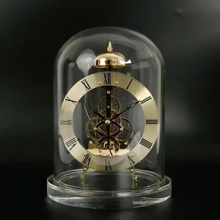 Horloge de bureau mécanique en métal nordique, horloge de table silencieuse, montre esthétique uniqu