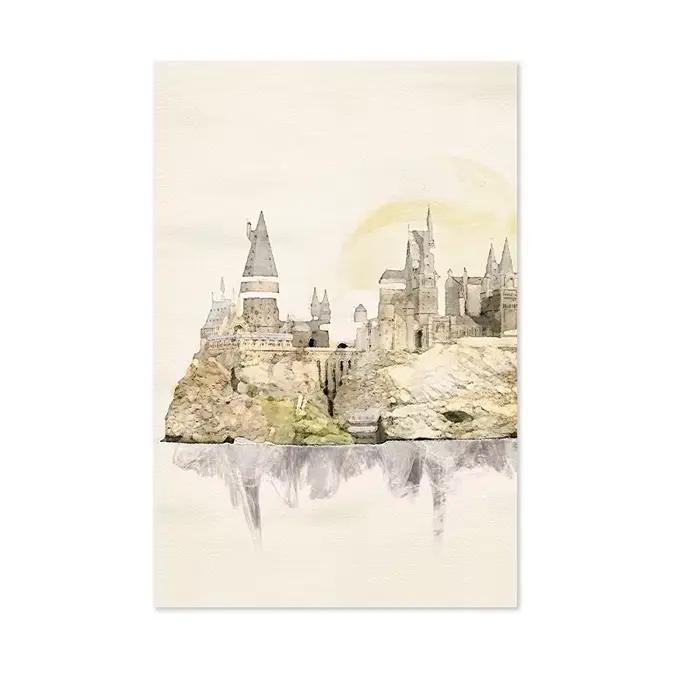 Impressions d'art de baguette magique fantaisie, affiches de film Harry Potter, aquarelle, boutique 