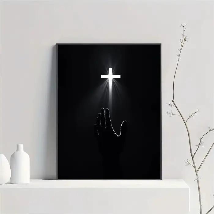 Affiches de la lumière sainte de la croix de jésus, fils de dieu, décor de maison, Bar, café, tablea