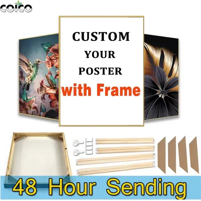 Peinture sur toile avec cadre personnalisé, affiche photo personnalisée, impressions sur toile, art 