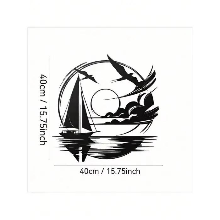 Idée cadeau nautique pour la maison – Décoration murale en métal pour voilier étanche pour espaces m