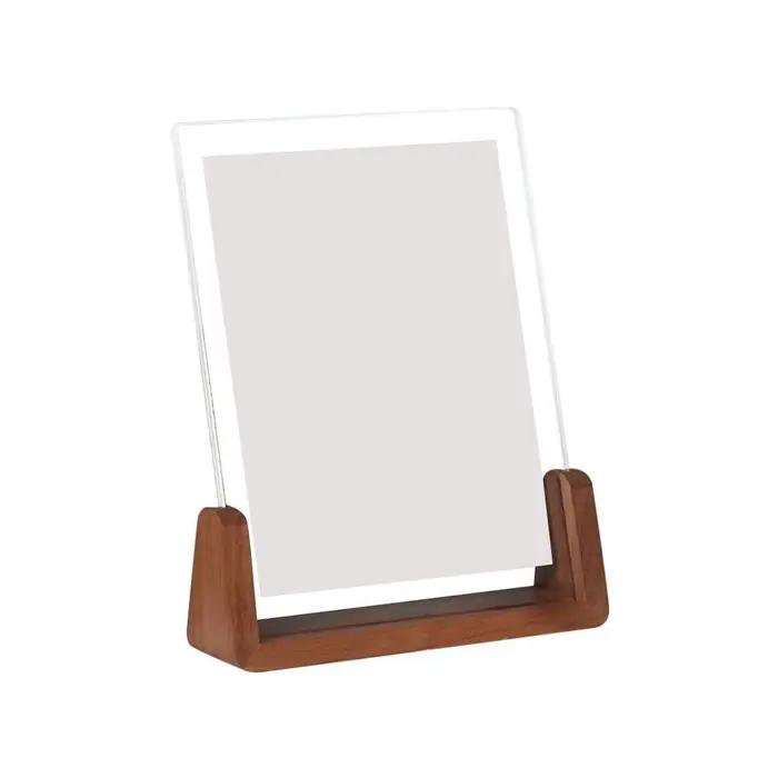 Cadre Photo Créatif en Hêtre Acrylique en Forme de U, Transparent, Décor de Bureau, Brochure, Bois, 