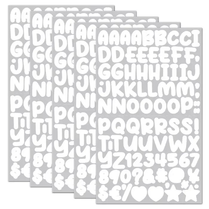 26 lettres numéro dessin animé lettre autocollant 0.5 pouces dessin animé dessin animé initiale Alph