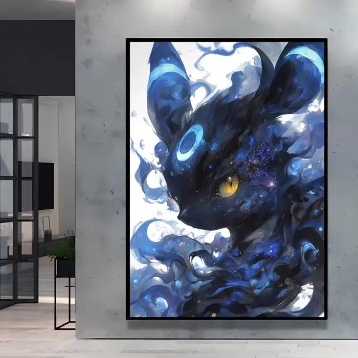Peintures décoratives à l'aquarelle Pokémon Pikachu Gengar, art unique pour chambre à coucher, salon