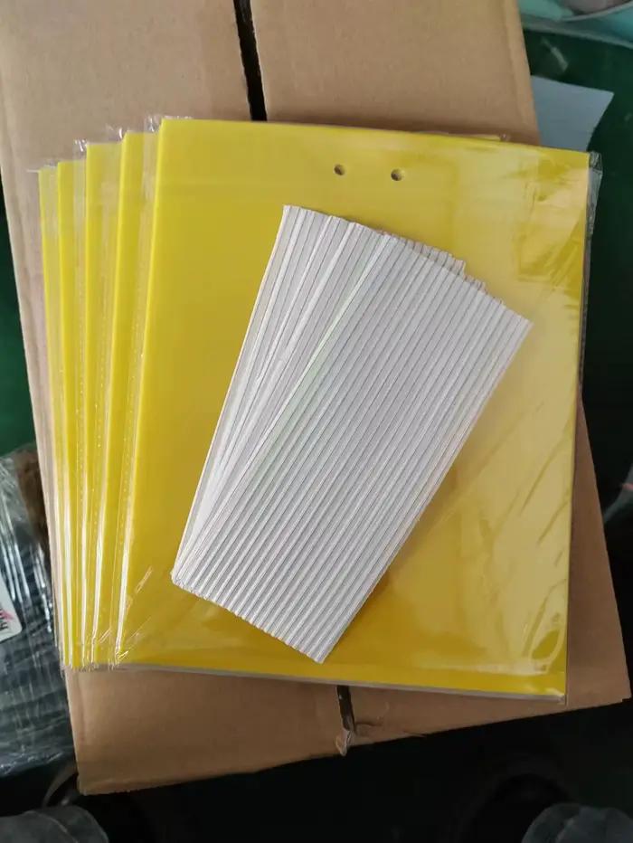 Piège à insectes collant jaune double face, anti-soleil et anti-pluie, pour vergers, jardins de thé 