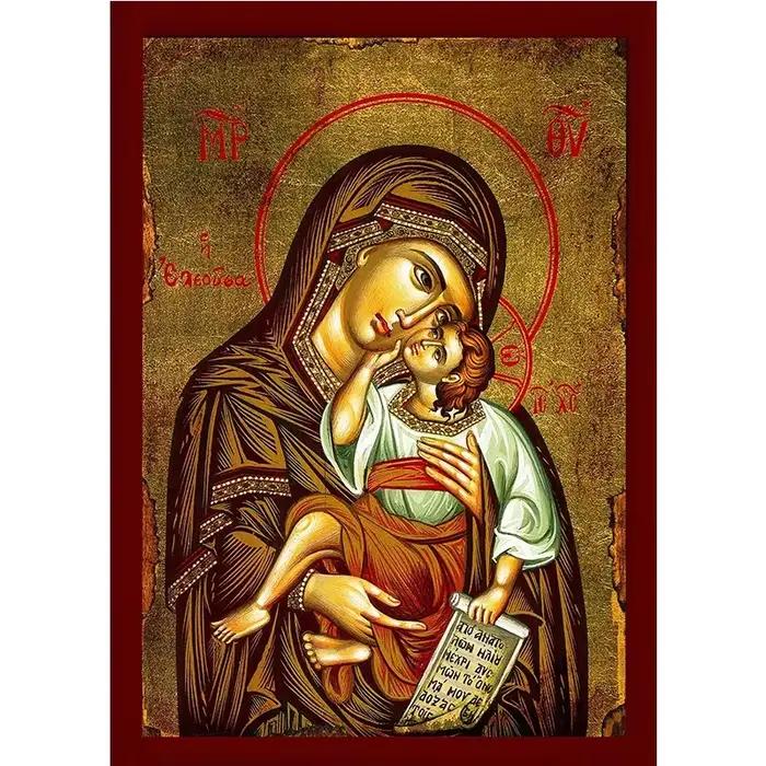 Le thérapeute vierge marie et jésus Ikon Panagia mère de dieu byzantin orthodoxe religieux toile mur